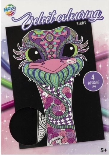 CCG coloriages en velours oiseaux A4 (4 feuilles)