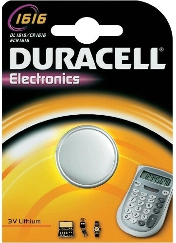 Pile bouton lithium 3 V 55 mAh DURACELL CR1616