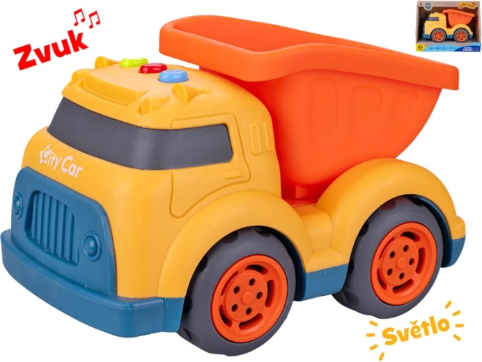 Camion de chantier pour enfants avec lumière et son 17 cm