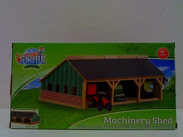 Garage en bois pour trois tracteurs 1:87