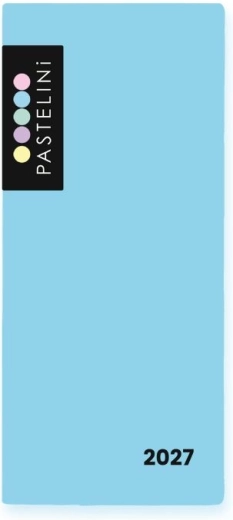 Agenda hebdomadaire Pastelini 2027 bleu avec couverture PVC