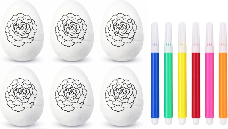 Six feutres colorés dans le coffret