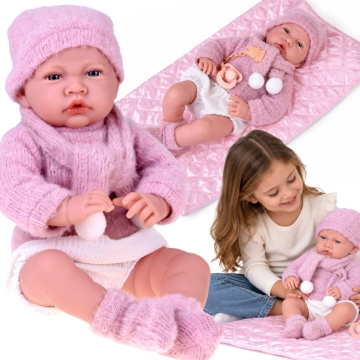 Poupée bébé parlante avec fonctions sonores, 45 cm