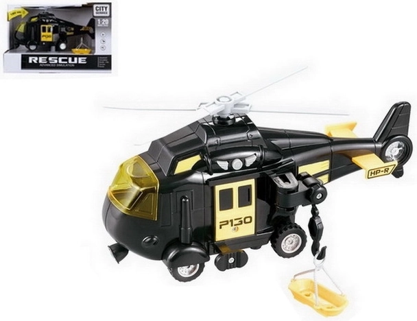 Hélicoptère de secours avec lumière et son