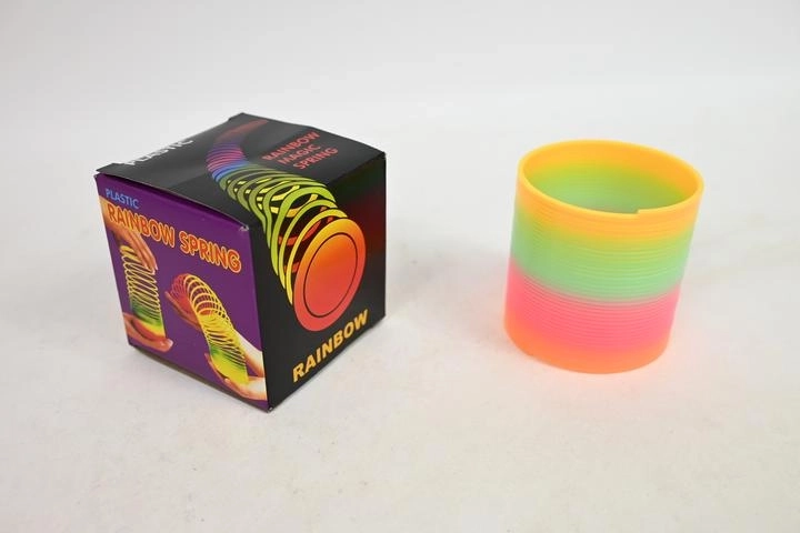Ressort Slinky arc-en-ciel en boîte