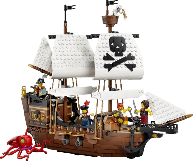 Un grand bateau pirate riche en détails