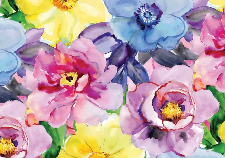 Interdruk Puzzle Fleurs Colorées 500 Pièces