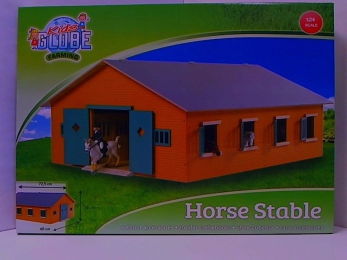 Écurie en bois pour chevaux avec 7 boxes (1:24)