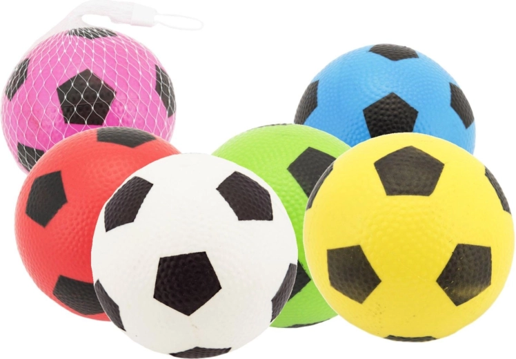 Ballon de football en caoutchouc Teddies 12 cm - 1 pièce