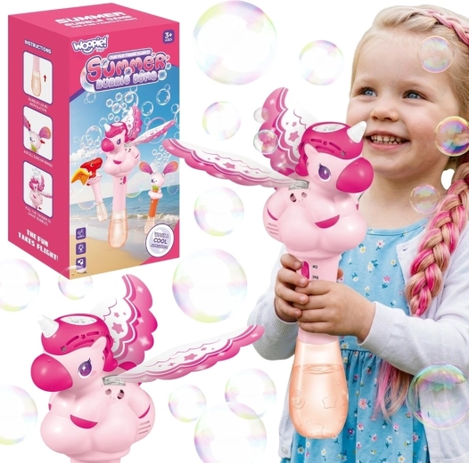 Pistolet à bulles Woopie licorne rose