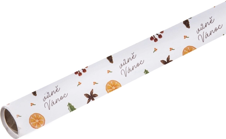Papier cadeau Parfum de Noël 5 m × 70 cm en rouleau - 1 pièce