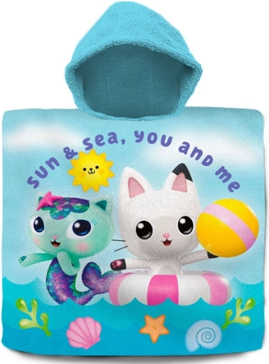 Poncho de bain pour enfants GABBY’S DOLLHOUSE 60 × 120 cm, coton