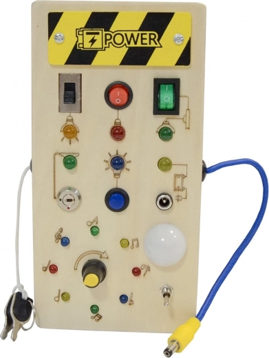 Busy board LED interactive en bois 2Kids Toys