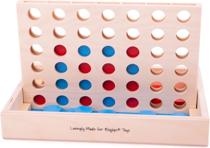 Jeu stratégique en bois Puissance 4 BIGJIGS TOYS