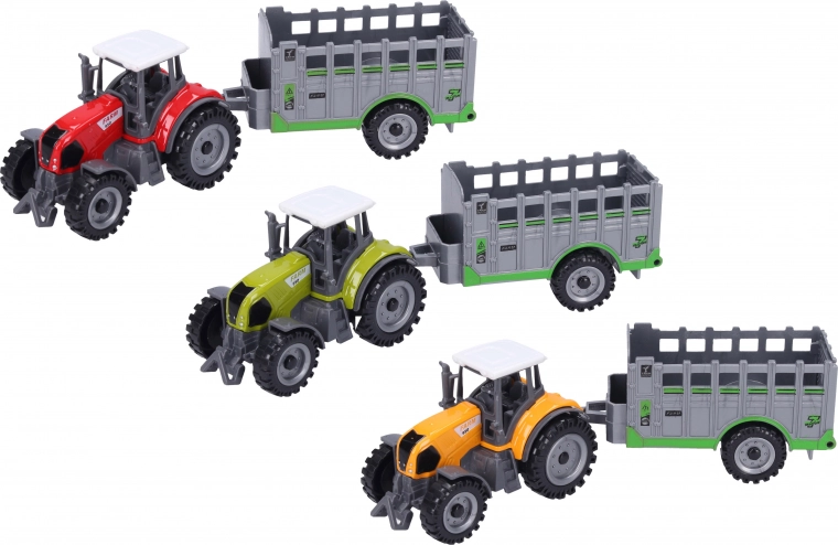 Tracteur en métal avec enclos 19 cm