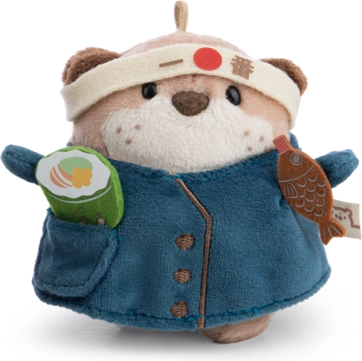 NICI MyMochi loutre Jiro 8 cm avec sushi et costume de chef en coffret cadeau