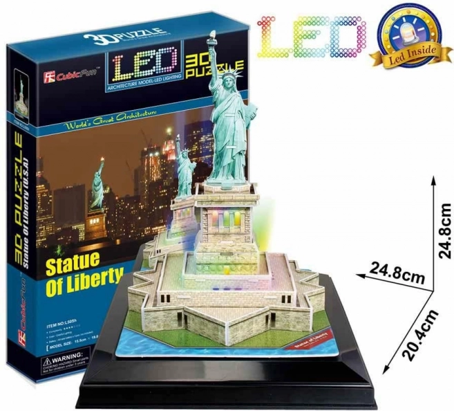 Puzzle 3D Statue de la Liberté / LED - 37 pièces