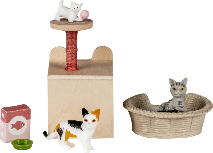 Famille de chats Lundby pour maison de poupées