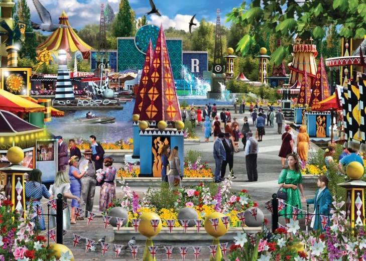 Motif Festival de Grande-Bretagne riche en détails