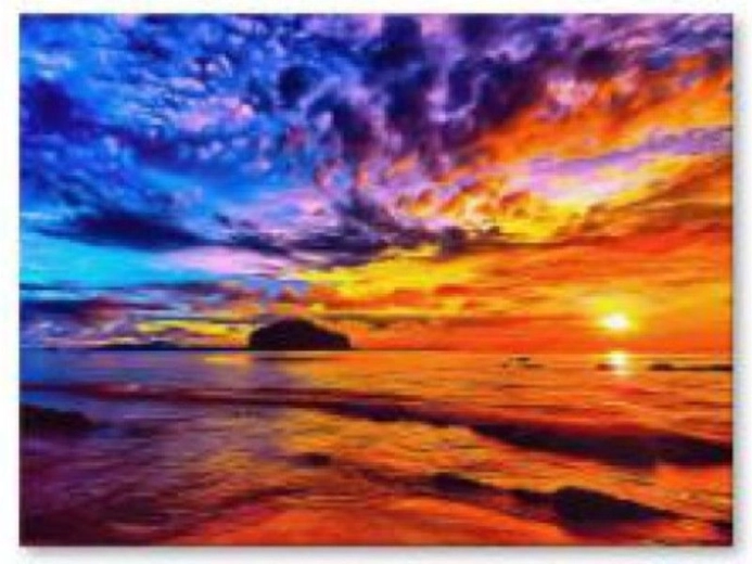 Peinture diamant – coucher de soleil sur l’océan 40 × 30 cm