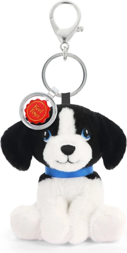 Porte-clés en peluche border collie 12 cm