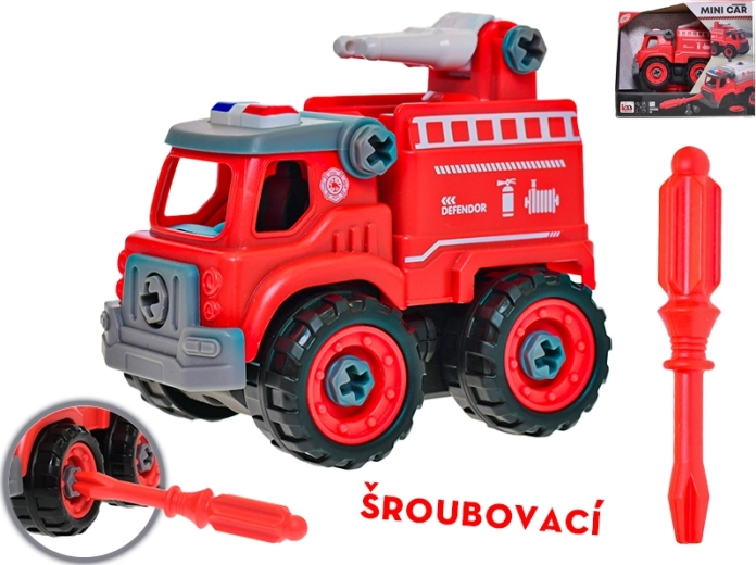 Camion de pompiers à visser 12 cm avec canon à eau