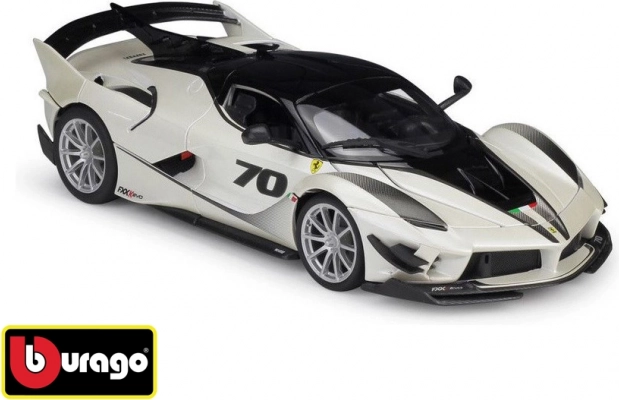 Bburago Ferrari FXX-K EVO N°70 modèle noir et blanc 1:18