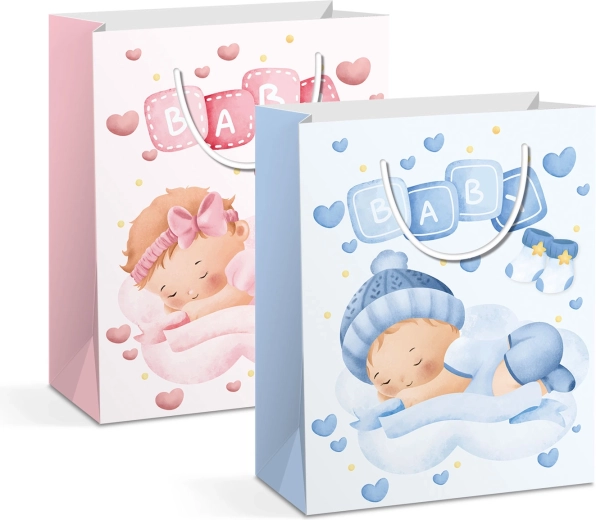 Sac cadeau de Noël en papier pour bouteille - 1 pièce