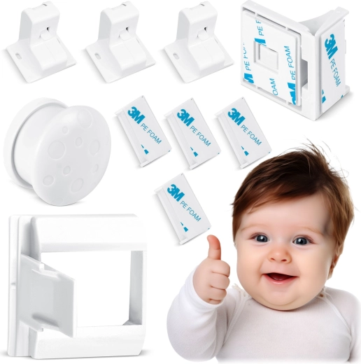 Serrures magnétiques pour meubles RICOKIDS, lot de 4