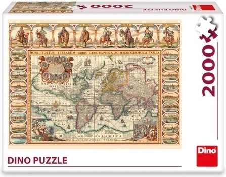 Puzzle DINO carte historique du monde 2000 pièces