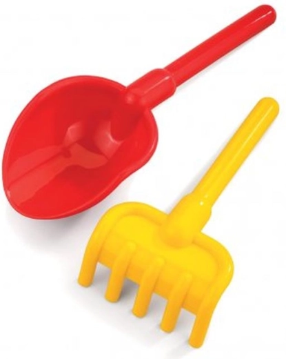 Ensemble de sable classique : pelle et râteau