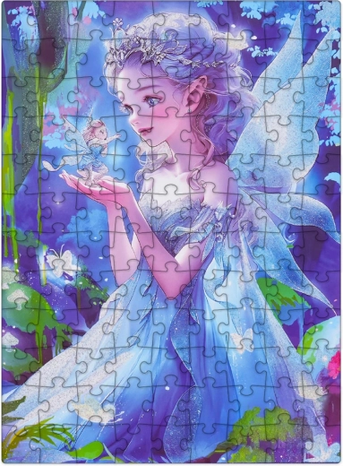 Puzzle pour enfants avec princesse bleue, 100 pièces