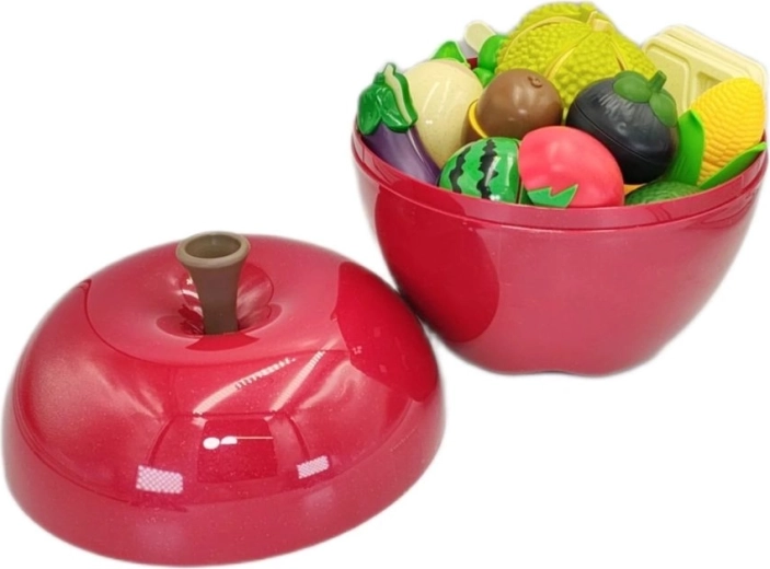 La pomme fait à la fois boîte et bol