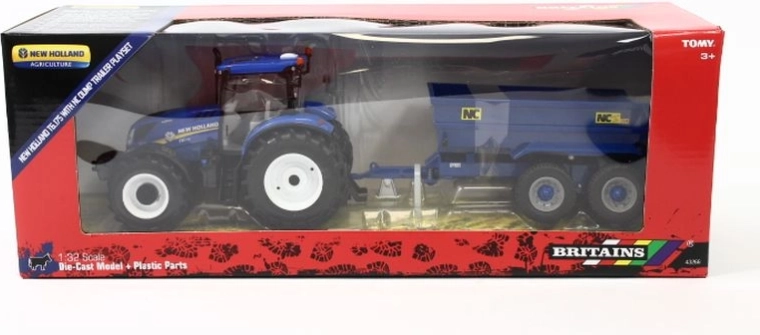 Tracteur Britains New Holland T6 avec remorque