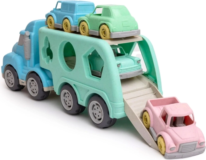 Porte-voitures avec rampe et petites voitures