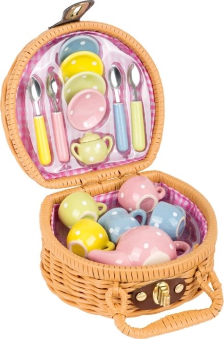 Small Foot Valisette de pique-nique Tea Party pour enfants