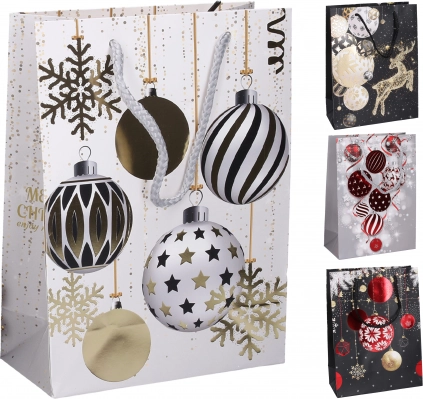 Sac cadeau L 31 × 40 × 12 cm – motif de Noël