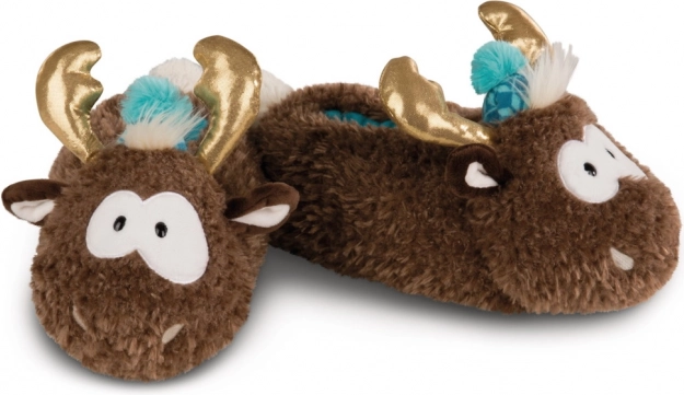 Chaussons en peluche Renne Reny Heart taille 38-41