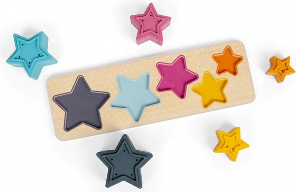 Bigjigs Toys puzzle à encastrer étoiles pour le bain