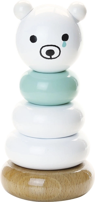 vilac tour à empiler en bois ourson – design shinzi katoh