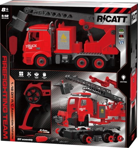 Kit R/C camion de pompiers 1:18, 74 pièces