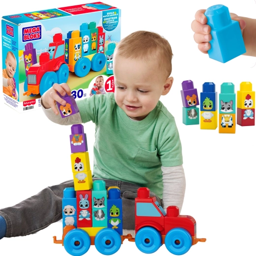 Fisher-Price Mega Bloks tracteur avec animaux à construire et à assembler