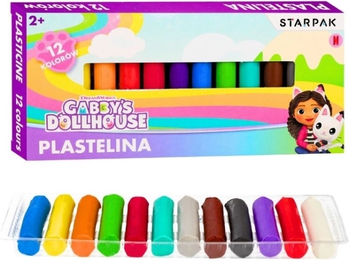 Pâte à modeler Gabby’s Dollhouse – 12 couleurs