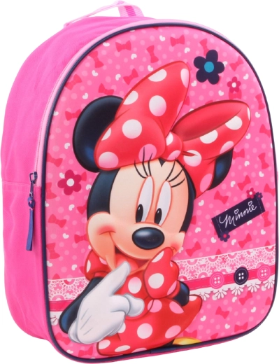 Sac à dos enfant 3D Minnie Mouse rose 31 cm