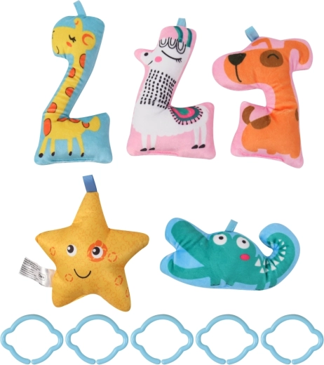 Jouets suspendus pour développer les sens et la préhension