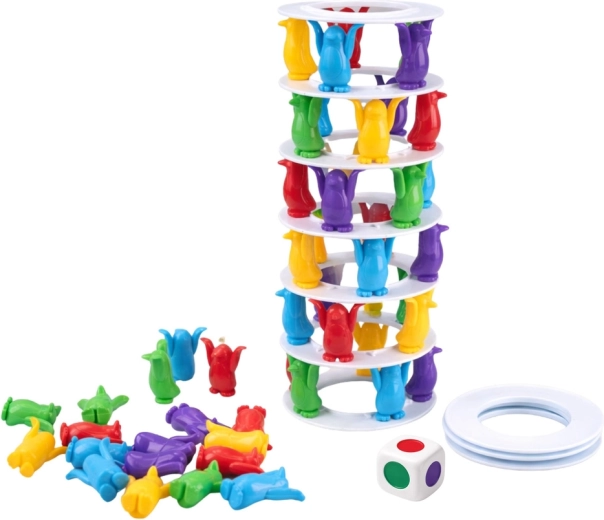 Figurines colorées et anneaux stables