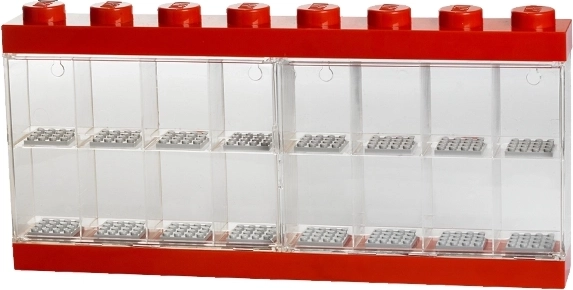 Vitrine de collection pour 16 minifigurines LEGO – rouge