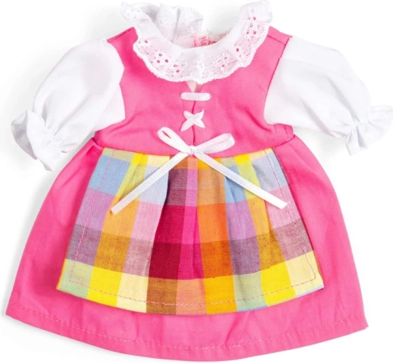 Bigjigs Toys robe rose avec tablier pour poupée 28 cm