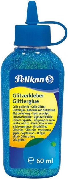 Colle pailletée PELIKAN 60 ml turquoise