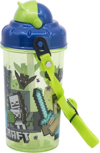 Gourde enfant avec paille Minecraft Core24, 465 ml